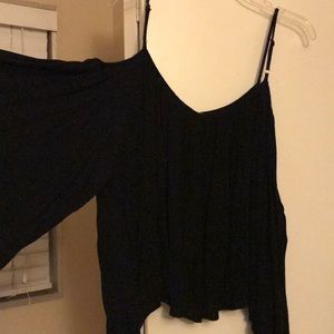 Black peasant tank top NWOT